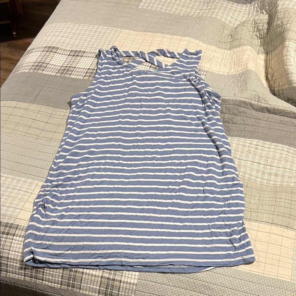 Loveappella Blue and White Striped Garment